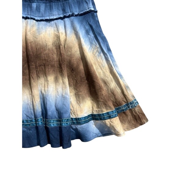 Vtg Domin y2k dark fairy grunge dress blue brown Hippie Tie Dye - Picture 3 of 15